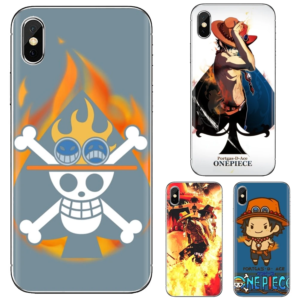 

Soft Case For iPhone 10 11 12 13 Mini Pro 4S 5S SE 5C 6 6S 7 8 X XR XS Plus Max 2020 One Piece luffy ace skull