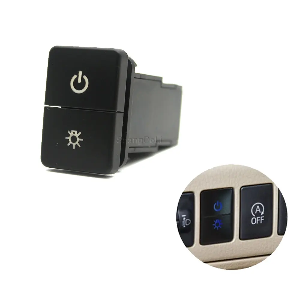 

1 шт. автомобильный Двухкнопочный переключатель, двойной переключатель, противотуманные фары, радар, лампы, прожекторы, кнопка переключения фар для Toyota Corolla Levin Prado