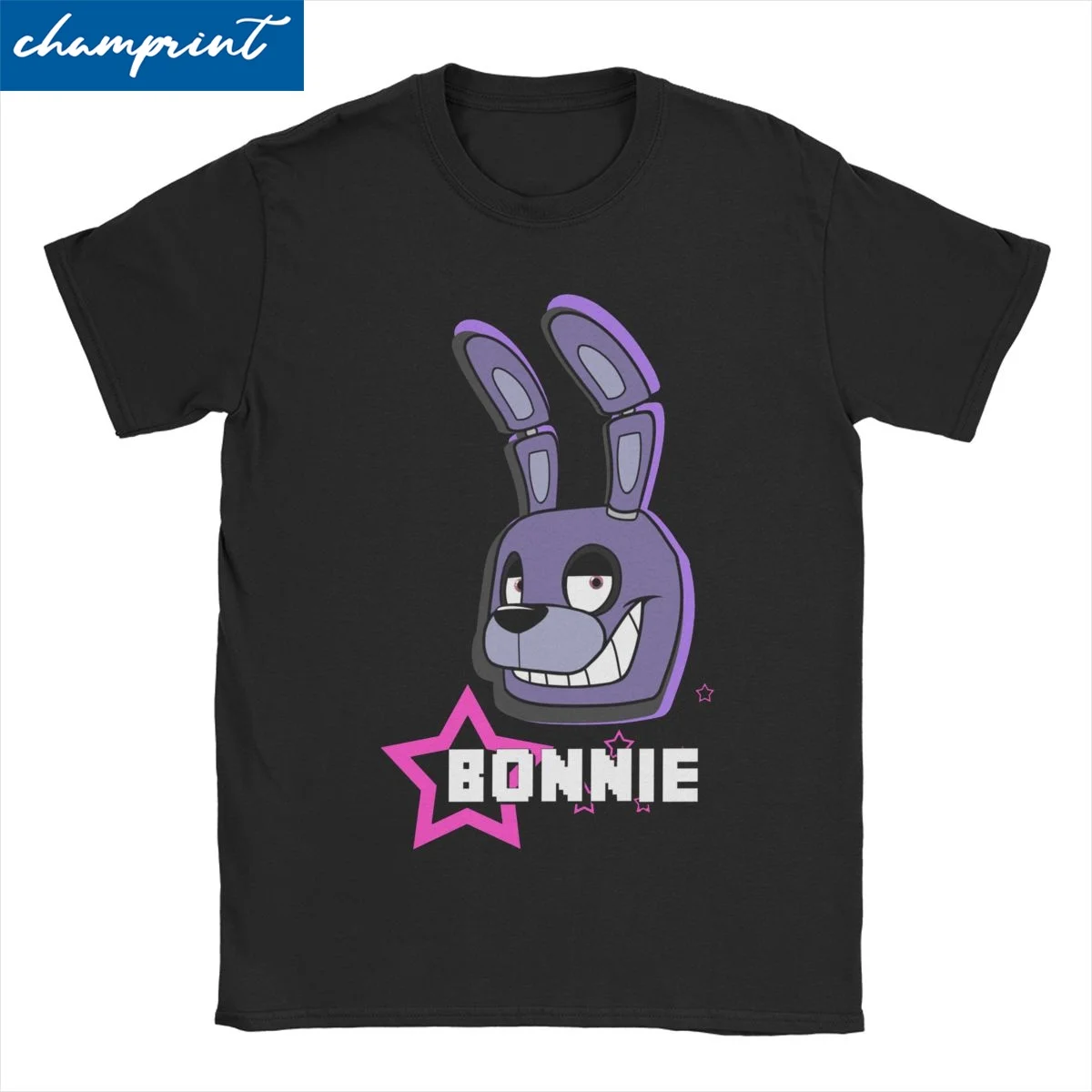 Футболка Bonnie FNAF мужские и женские хлопковые хипстерские футболки с круглым