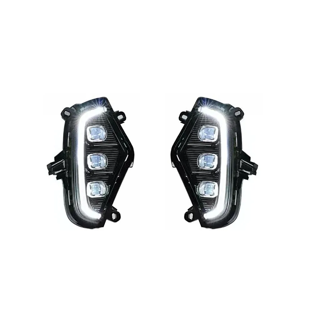 Фото Автомобильные светодиодные дневные ходовые огни XOYO, подходящие для Toyota Rav4 Rav4 2019 2020 2021 2022 2023, модифицированные полностью светодиодные противотуманные фары Drl, аксессуары №1