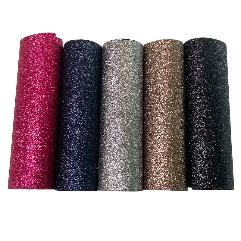 

Solid Color Shiny Fine Chunky Glitter Leatherette Fabric Sheet For Shoes/Bags/Earrings/DIY Accessories/Hair Bows