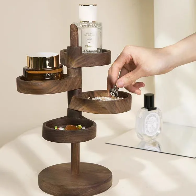 Деревянная многослойная вращающаяся полка вход стеллаж для хранения ключей