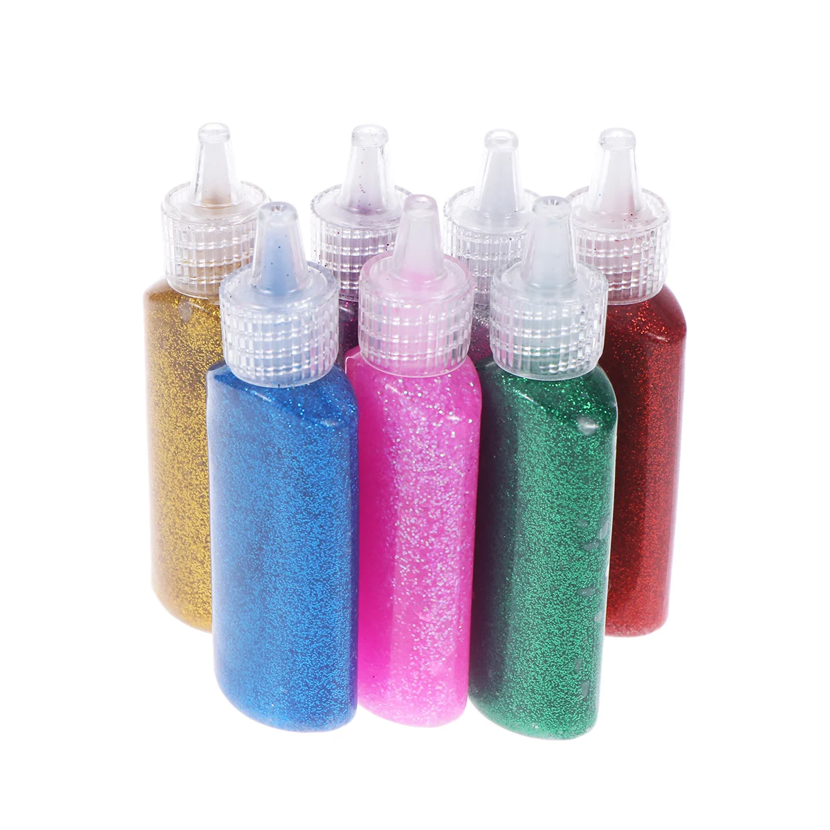 7 Pcs Glitter Glue Set Children Painting Tools for DIY Wooden Crafts Paper Cutting Artificial Flowers
