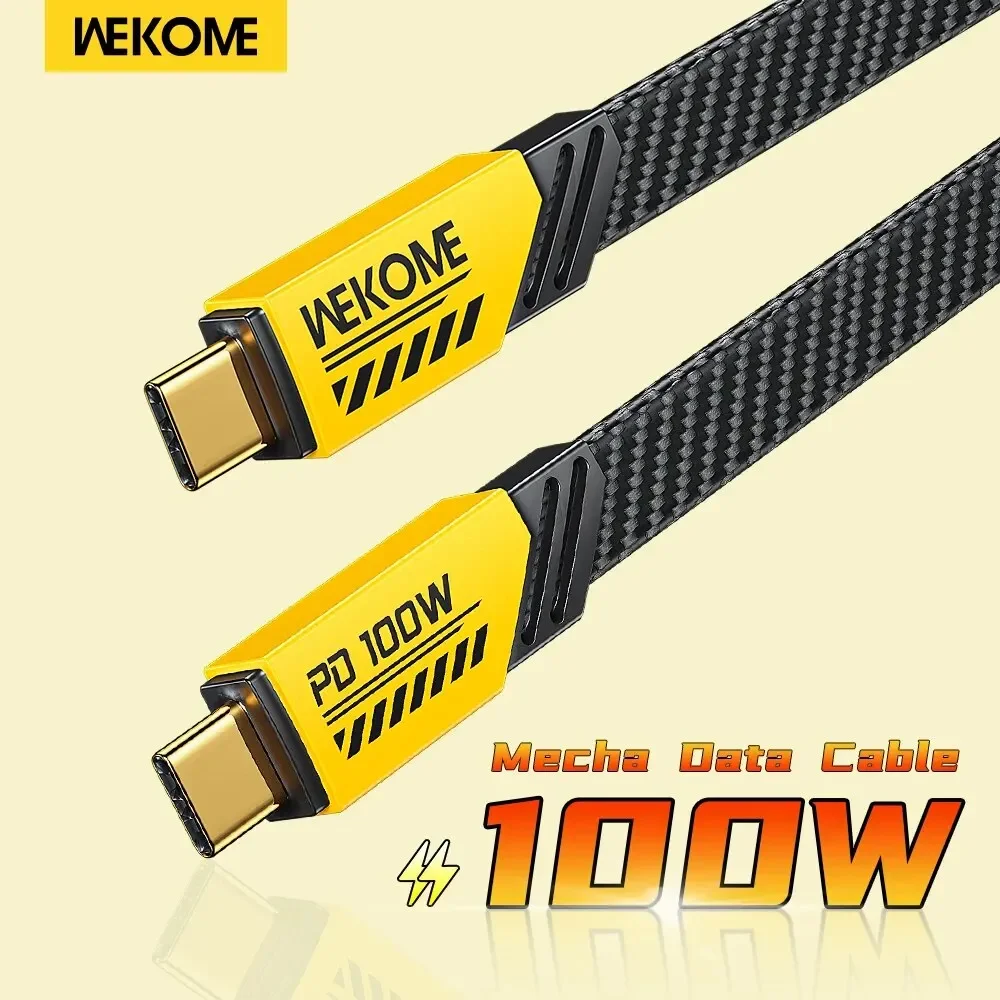 Кабель зарядный WEKOME 100 Вт USB C на Type PD для быстрой зарядки 20
