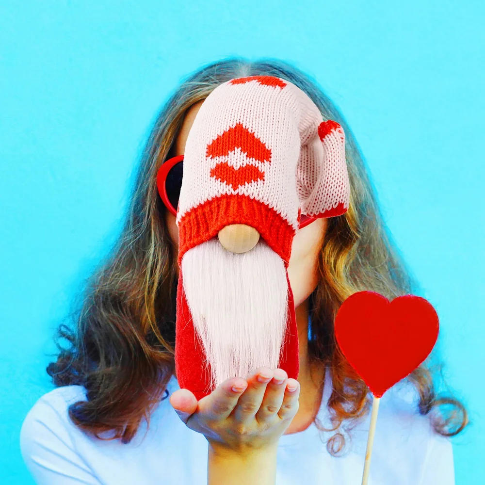 2 шт. кукла-гном в форме сердца украшения для пар подарки фермерского дома