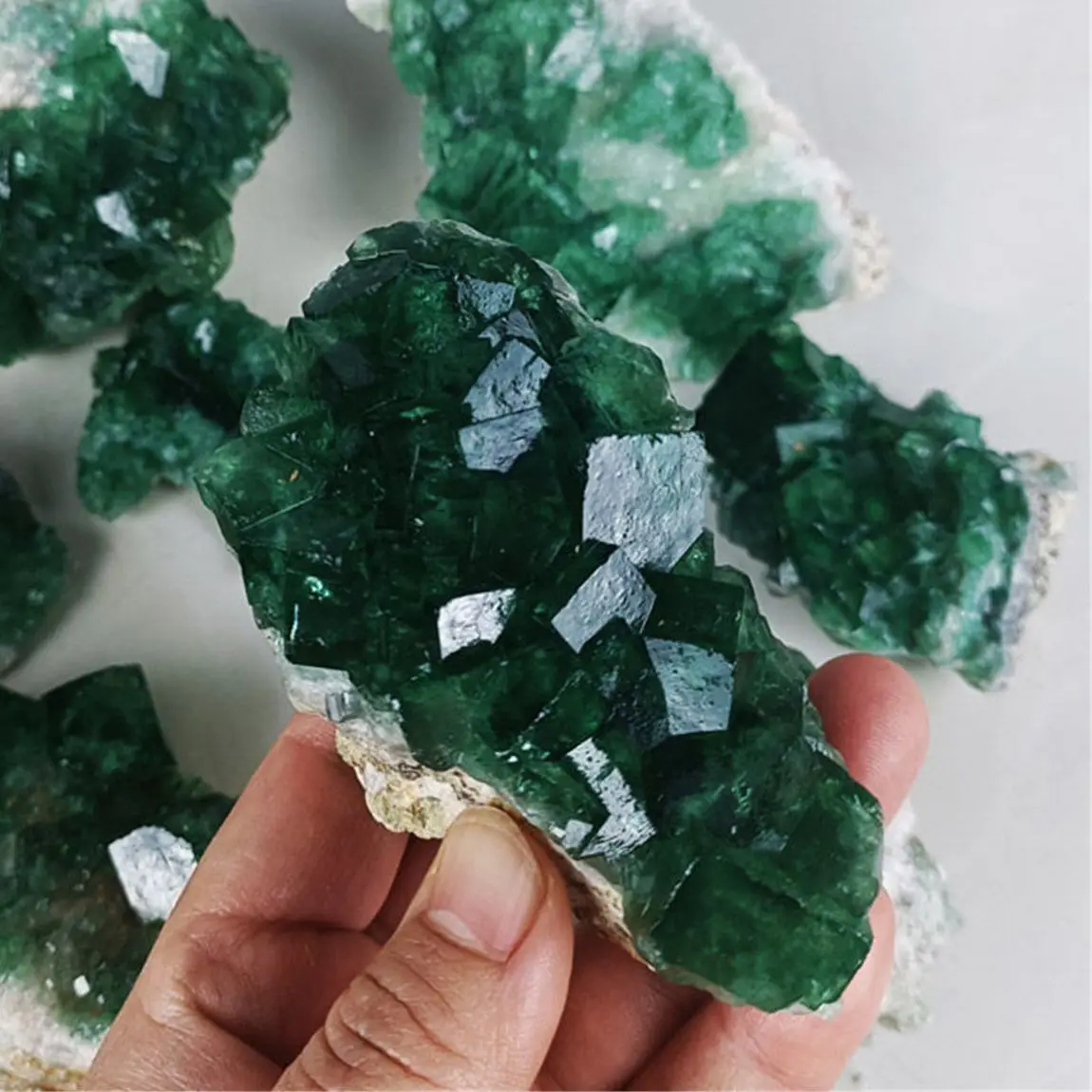 

100% натуральный зеленый флюорит, минеральный кристалл, образец, кластер, Минеральные Кристаллы, Коллекционные камни, 1 шт.