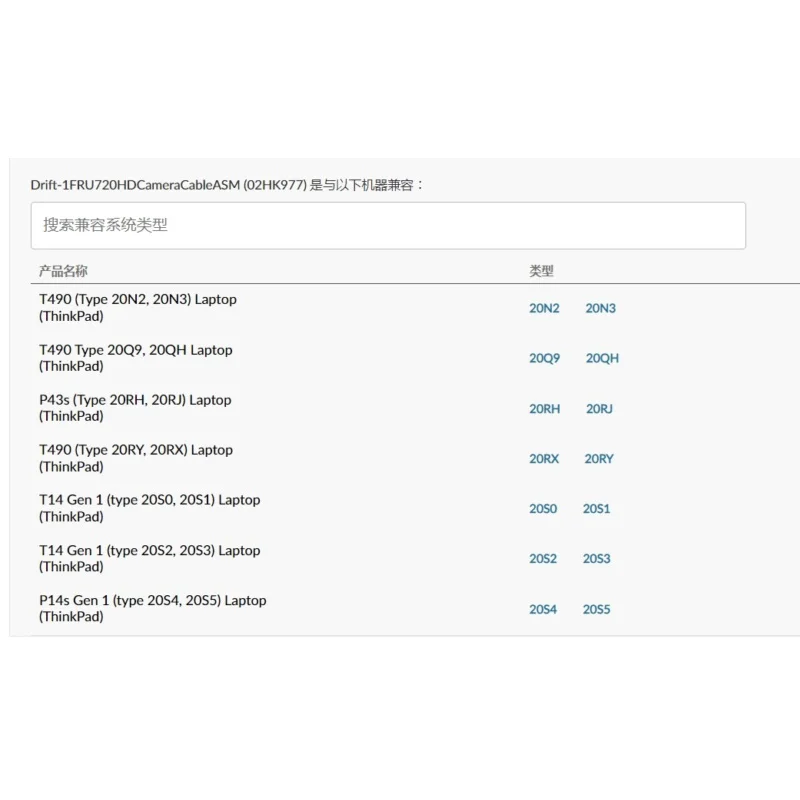 Новыйоригинальный кабель веб-камеры для Lenovo ThinkPad T14S G1 T490 P43S 02HK977 (art.: 3920ca844b79c) - 3920ca844b79c