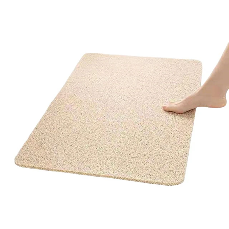 

Shower Mat Non-Slip Comfortable Bathtub Mat With Drainage Device PVC Loofah Waterproof Floor Mats For Wet Areas