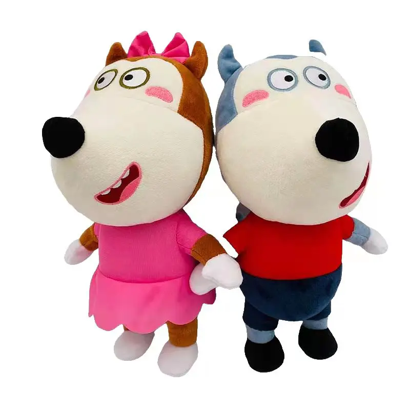 

2pcs 30cm Anime Wolfoo Family Plush Toys Kawaii Cartoon Wolfoo Lucy Soft Stuffed Plushie Animals Dolls for Kids Boys Girls Gifts