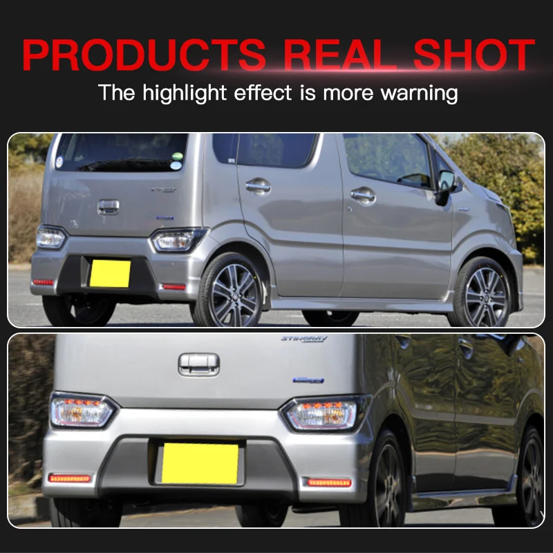 2 шт. светодиодный отражатель заднего бампера задний фонарь для Suzuki Wagon R Stingray