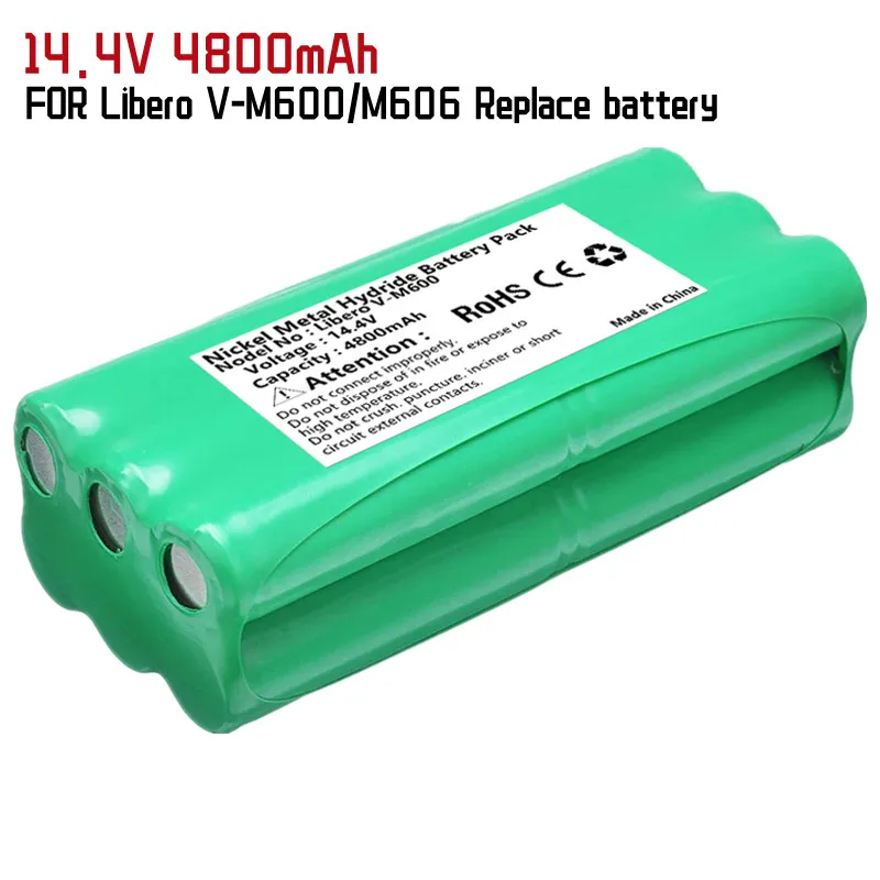 

Free ShippingBatterie 14,4 V Ni-Mh 4800mAh Staubsauger Roboter Akku Für Libero V-M600/M606 VbotT270/271 Papago S30C Vone T285D
