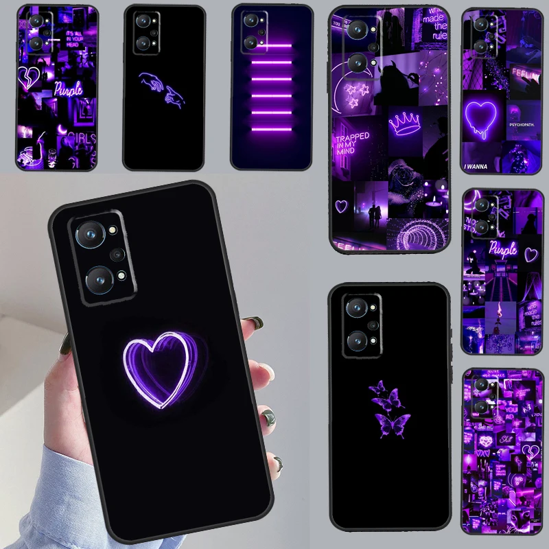 Неоновая лампа фиолетового цвета для OPPO Realme C55 C35 C33 C31 C30 C25 C21Y C11 GT Neo 5 3T 2T 10 9 11 Pro Plus
