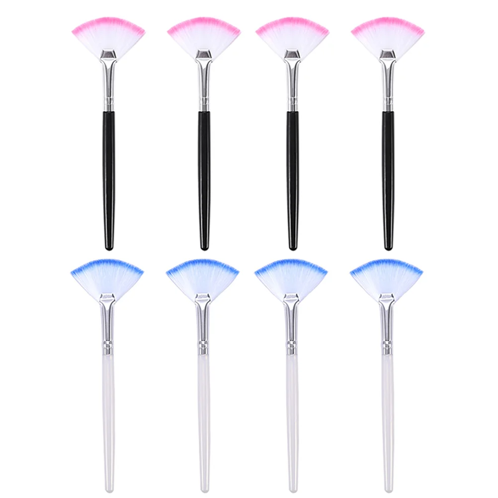 

Brush Face Makeup Brushes Facial Fan Tools Applicator Beautybuffingglycolic Shaped Cream Highlightingeyelashblending Blush