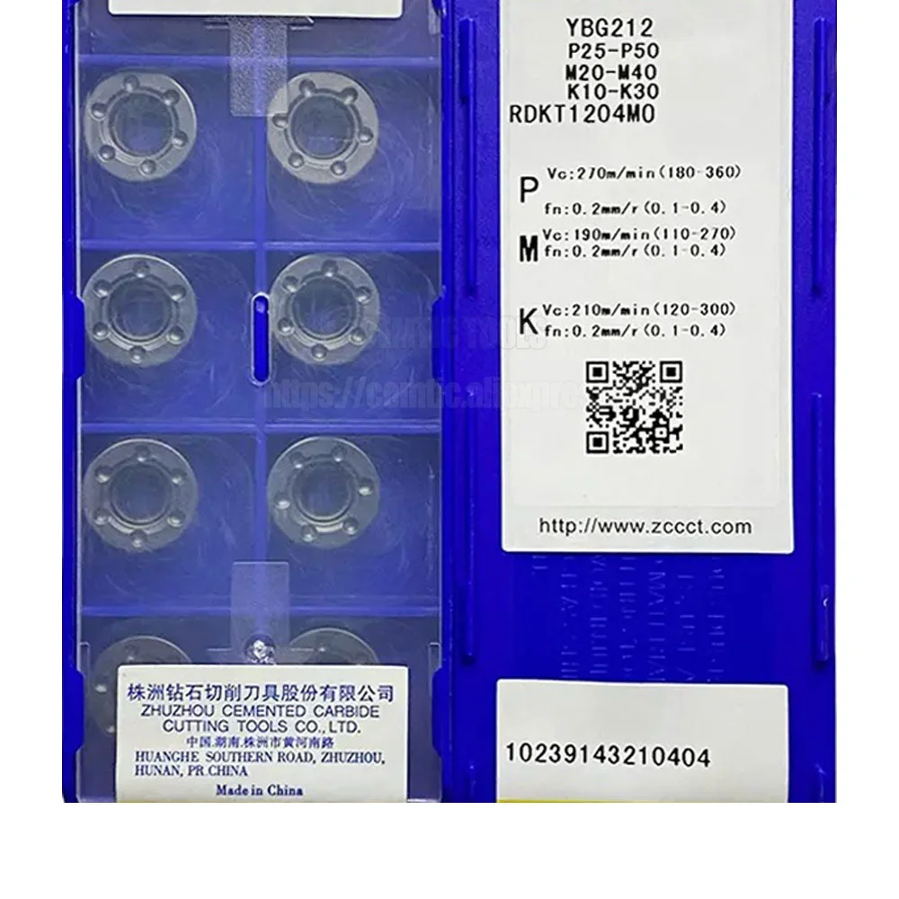 

Карбидная вставка ZCC RDKT YBG212 RDKT1204MO