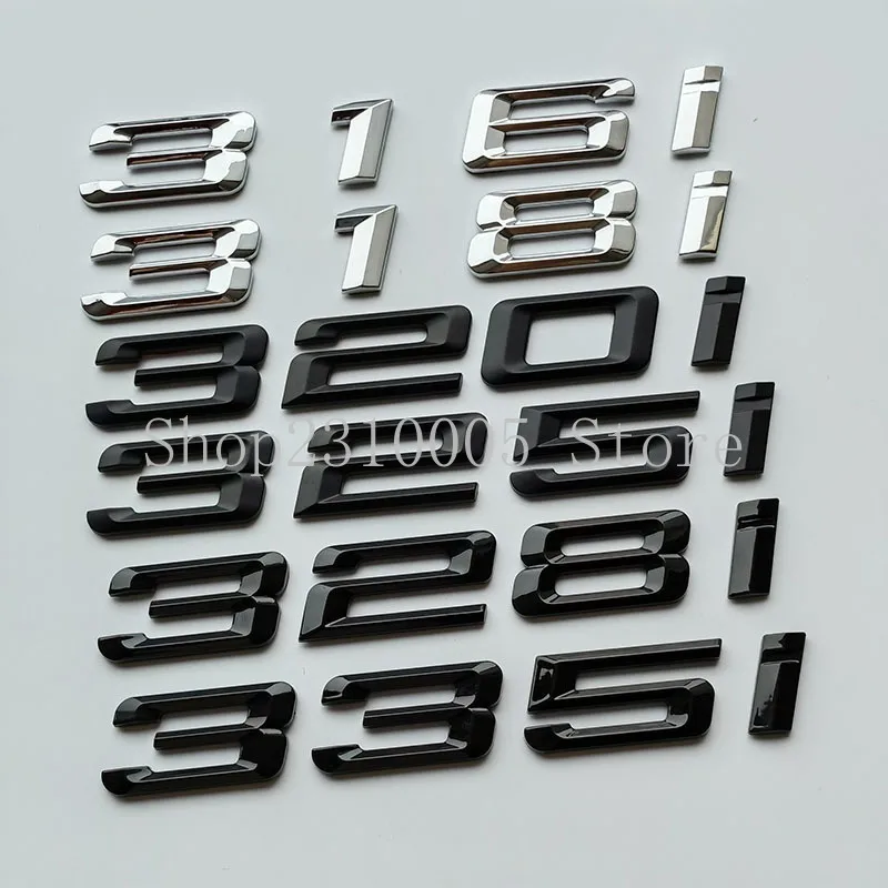 Старый шрифт цифры буквы 316i 318i 320i 325i 328i 330i 335i GT Верхняя фотография для BMW серии 3