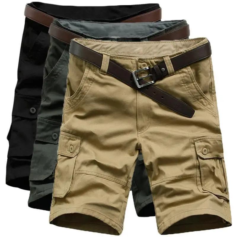 

Summer Outdoor Cargo Shorts for Men Breathable Hiking Sports Trousers Multi Pocket Waterproof Work Large Size 2023 Hot Sale Q335