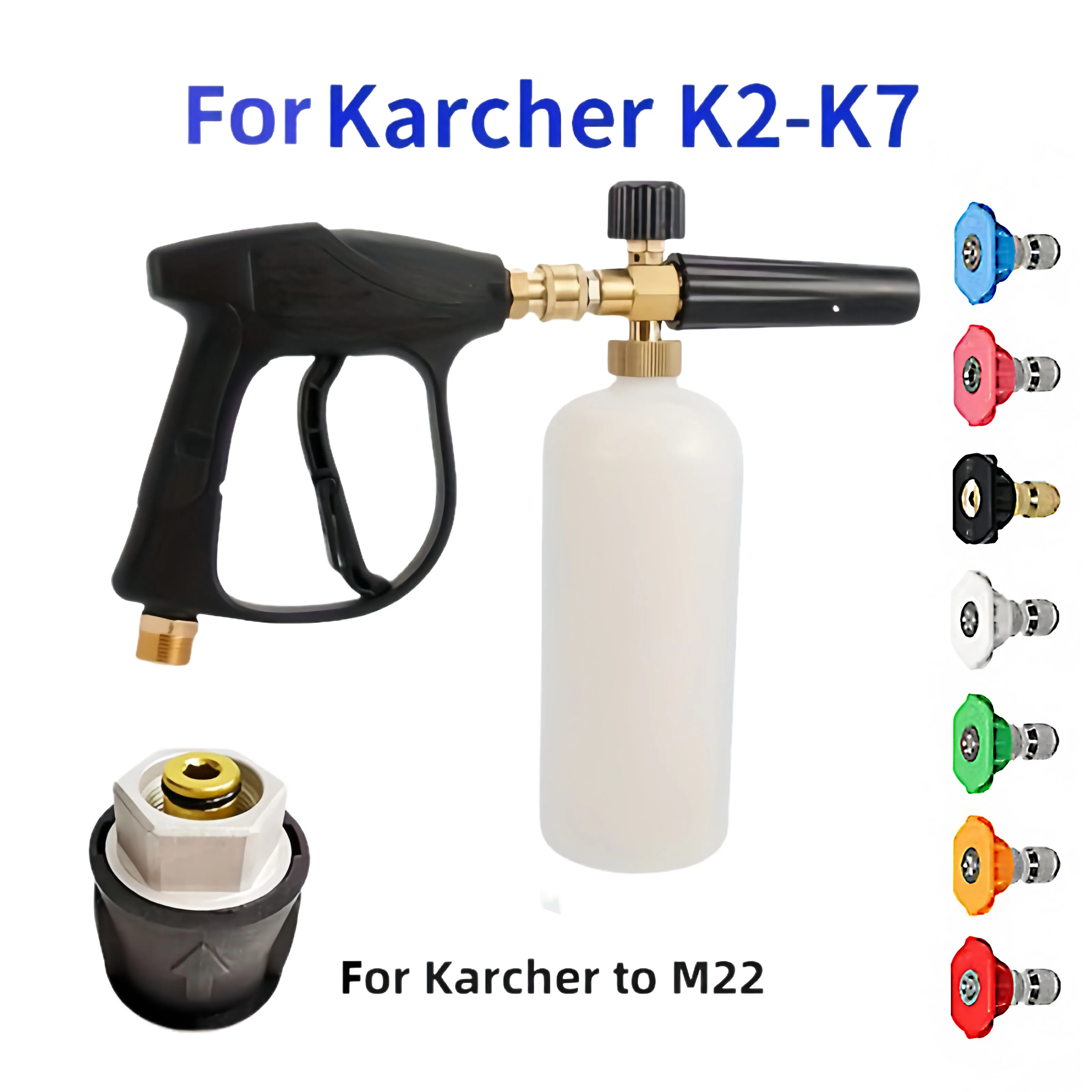 

Водяной Пистолет Высокого Давления Karcher, Алюминиевый Клапан И Насадка, Прочный Держатель Для Пены Для Домашнего Использования