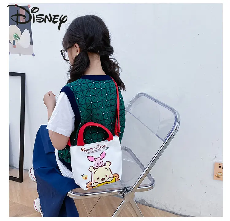 Disney Children's Canvas Bag Multi-function Children's Messenger Bag Cartoon Cute Adjustable Shoulder Strap Girl Zero Purse