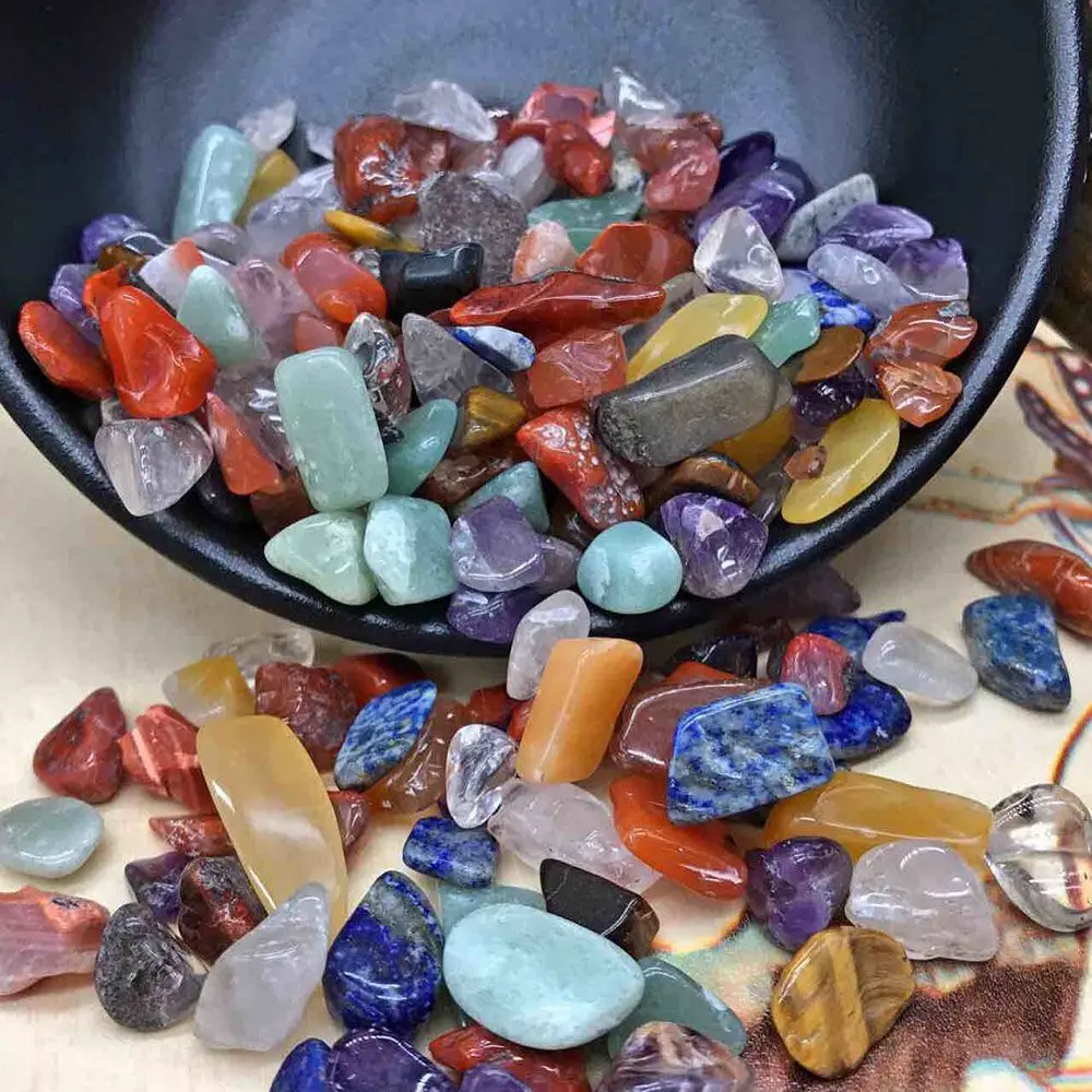 

100g Natural Colorful Quartz Crystal Mini Stone Rock Chips Healing Specimens