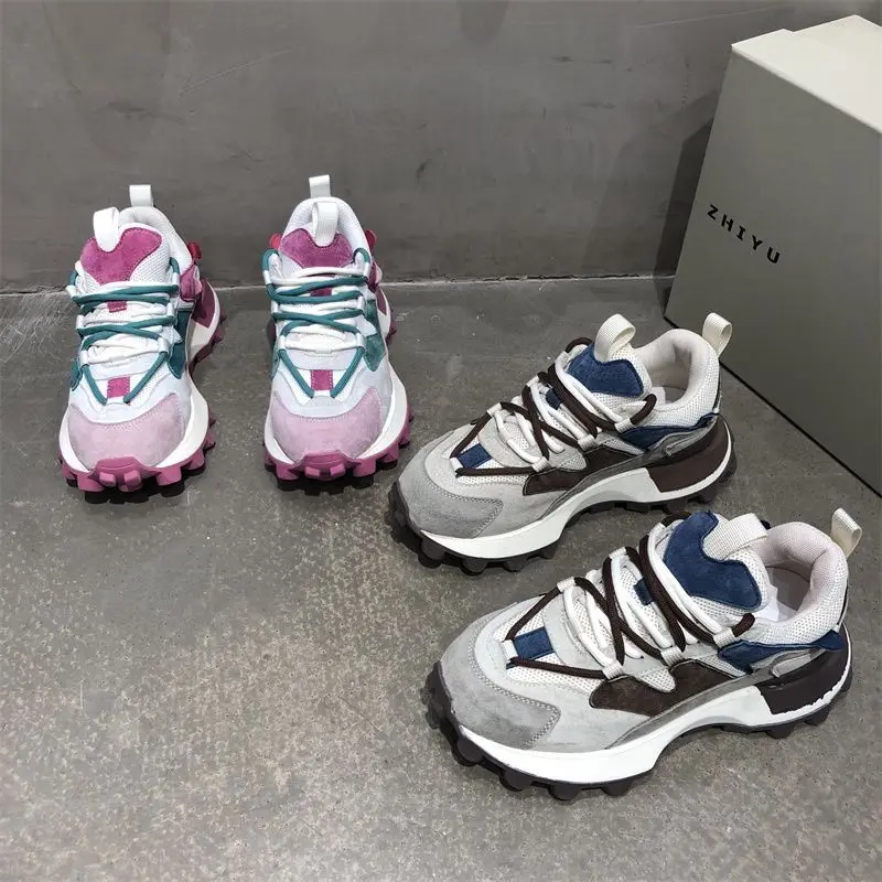 New Summer Breathable Pink Platform Shoes Women Non-slip Wear-resistant Women's Sports Shoes Comfortable Ladies Casual Sneakers