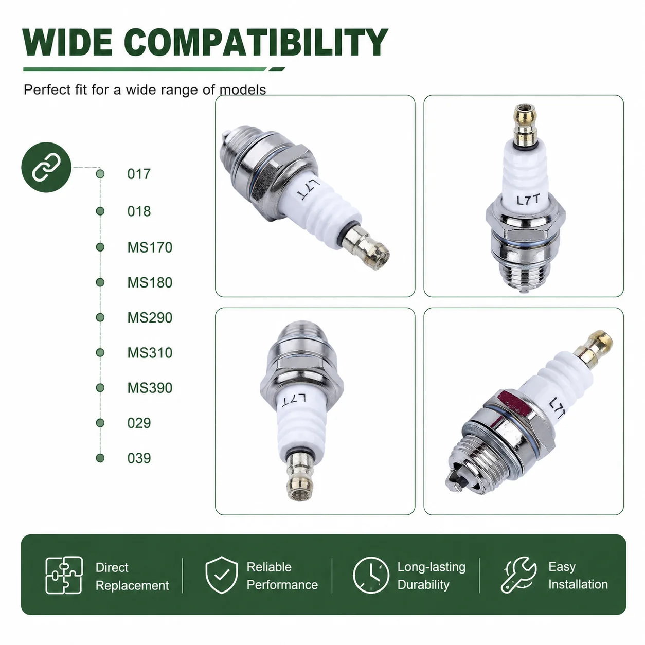 Фото Свечи зажигания NGK BPMR7A L7T для Champion CJ8 RCJ6Y RCJ7Y, для Stihl 017 018 MS170 MS180 MS290 MS310 MS390 029 039, запчасти для бензопил, 3 шт. №3