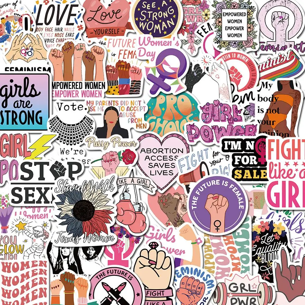 

10/50/100PCS Girl Power Feminism Girls help Girls Stickers Decor For Luggage Motorcycle Refrigerator Laptop DIY Decals Graffiti