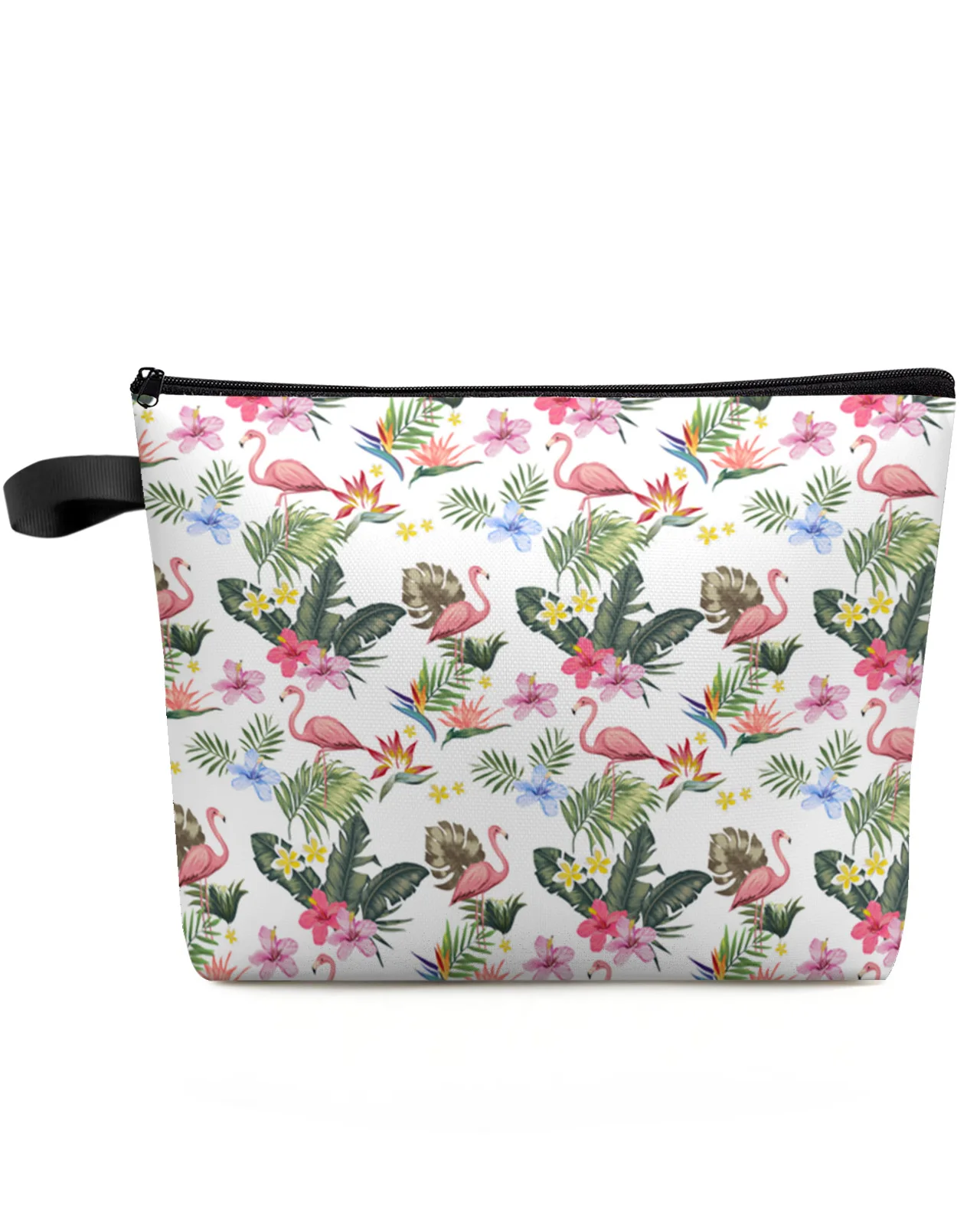 

Flamingo Tropical Plant Makeup Bag Pouch Travel Essentials Lady Women Cosmetic Bags Toilet Organizer Kids Storage Pencil Case