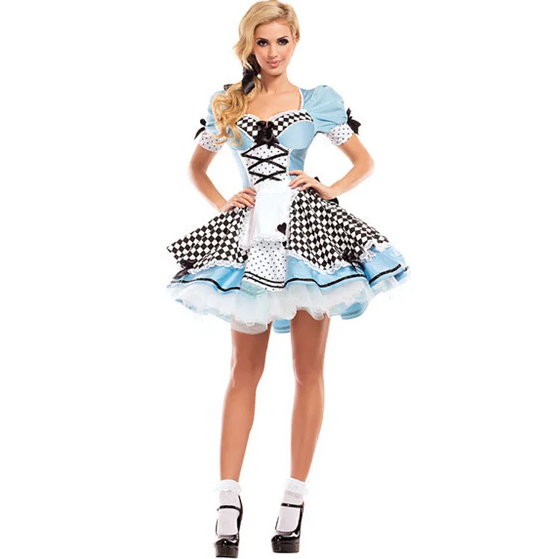 Купи Sexy costume maid costume uniform sexy lingerie female cosplay Lolita lace costume cosplay French apron servant suit new за 871 рублей в магазине AliExpress