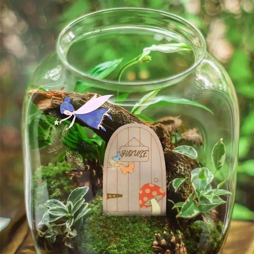 

Outdoor Fairy Garden Gate Durable Wooden Fairy Door Ornament Diy Miniature Model for Outdoor Garden for Dollhouse for Children