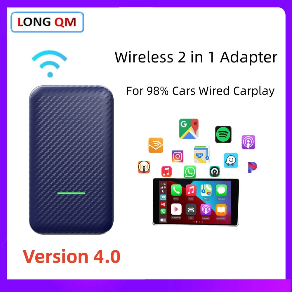 CarlinKit 4.0 Wireless CarPlay Box Android Auto Mini USB Smart Adapter Upgrade CarPlay Dongle For Audi VW  Volkswagen Kia Nissan