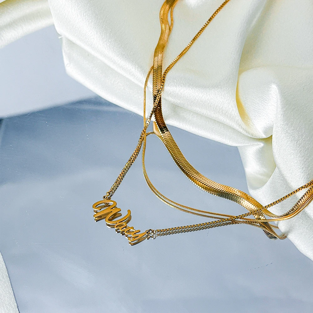 eManco женское многослойное круглое ожерелье со змеиной цепочкой аксессуары с