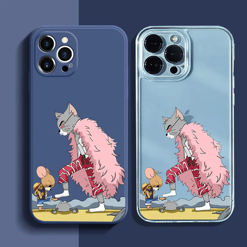 

Bandai Disney Cartoon Transparent Shockproof Phone Case for Iphone 13 12 11 Pro Mini XS MAX 8 7 Plus X XR Silicone Soft Cover