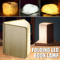3d folding led book lamp creative books page turning decoration bedside lights super bright table night lamps