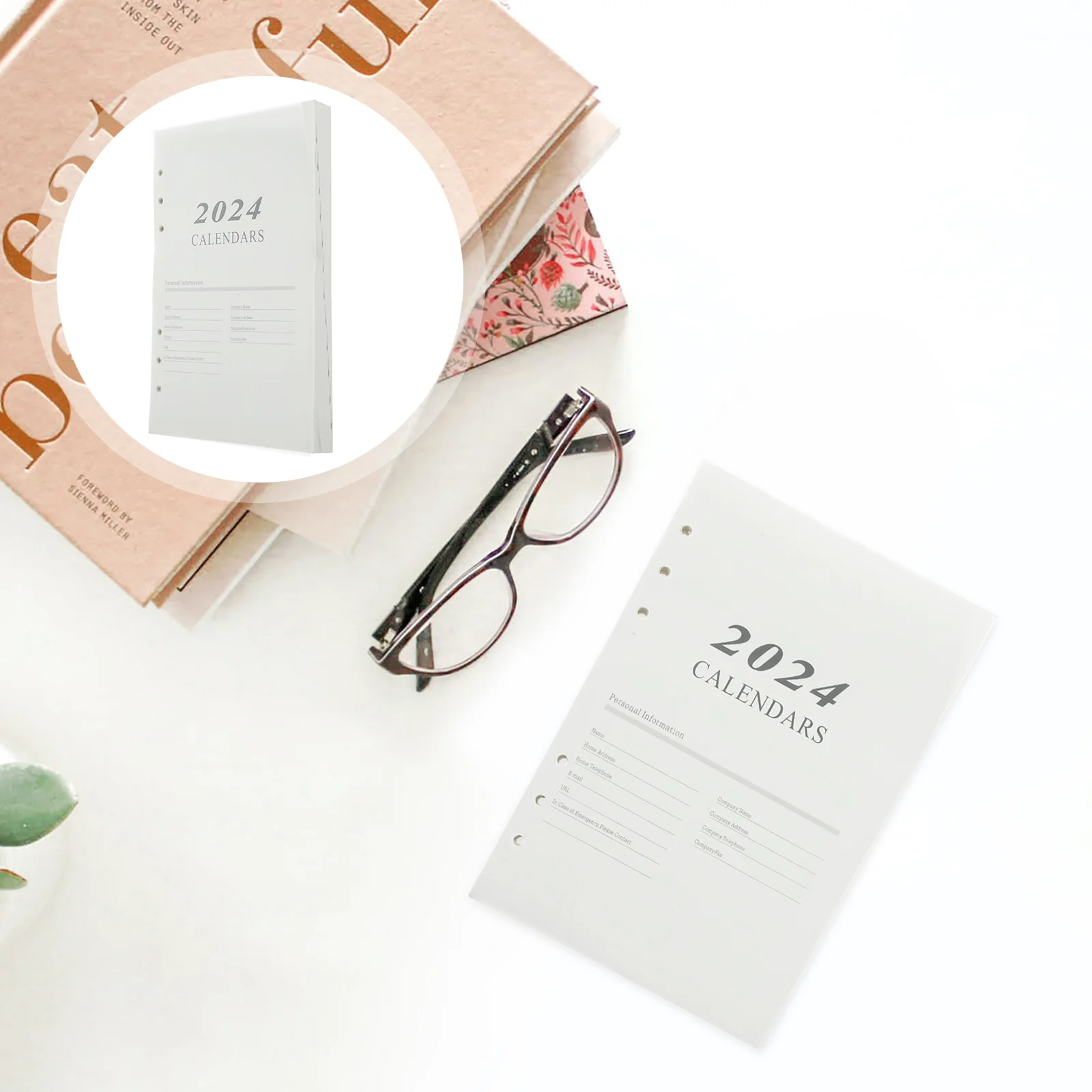 

2024 English Agenda Book Page A5 Pocket Notebooks Delicate Planner Practical Writing Notepad Calendar Paper Daily 2023/24