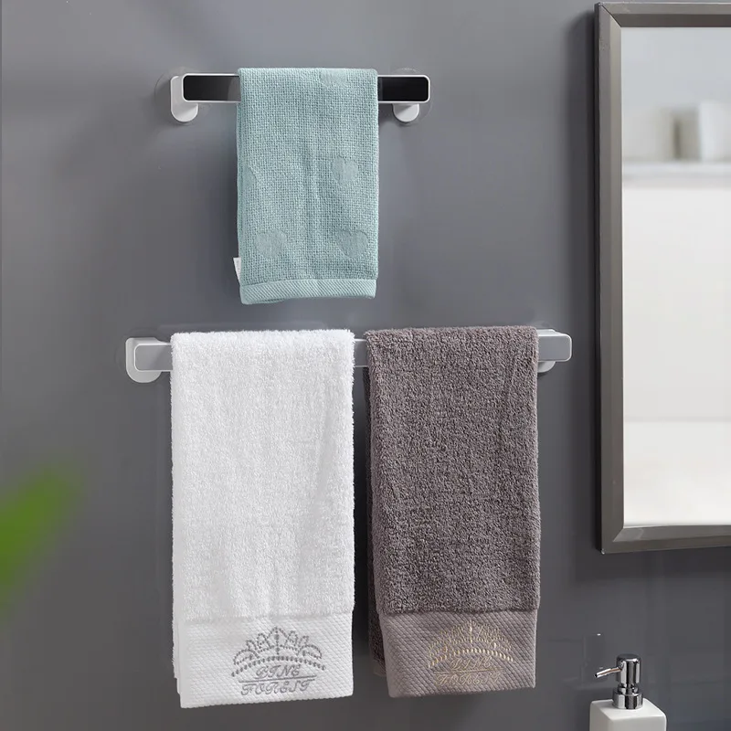 Bathroom Towel Storage Rack Toilet Free Punch Towel Bath Towel Slipper Storage Rack Wall Mounted Bathroom Household Supplies