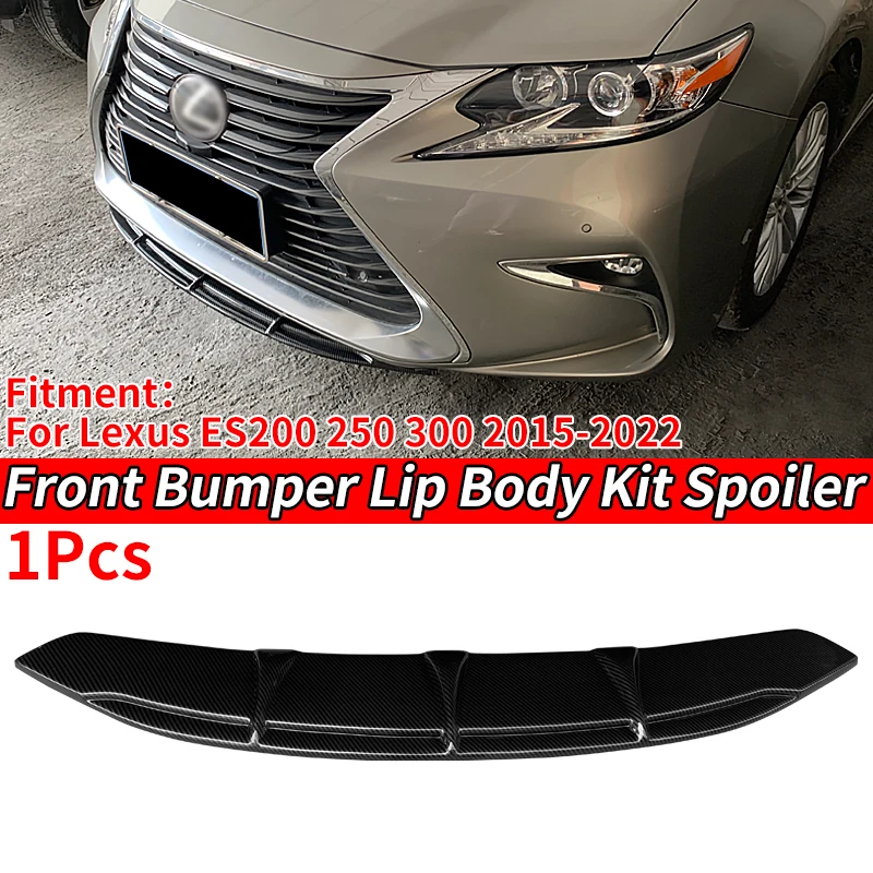 

Car Exterior Decoration Front Bumper Splitter Lip Body Kit Spoiler Chin Plate Carbon Fiber ABS For Lexus ES200 250 300 2015-2022