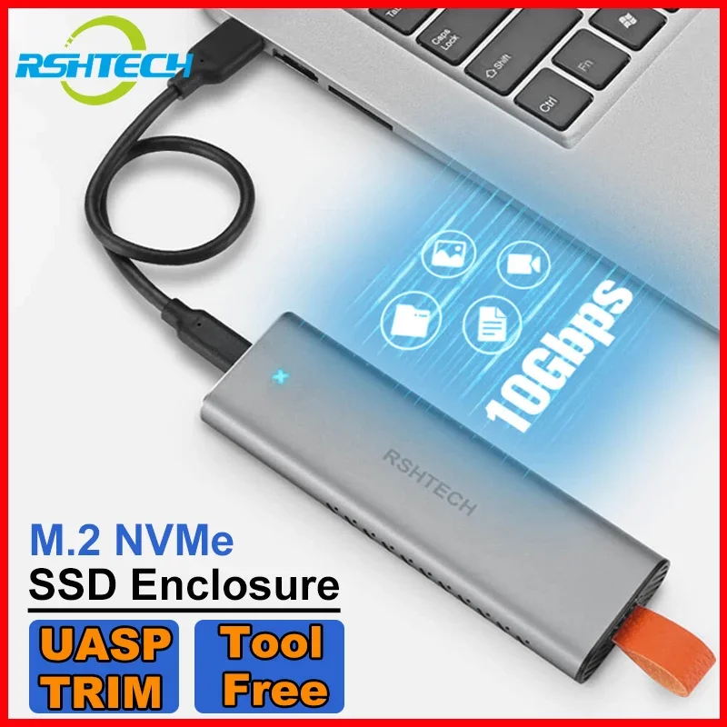 Корпус RSHTECH SSD 10 Гбит/с USB 3 1/3 2 Gen Внешний M.2 NVMe SATA адаптер поддерживает кнопки M и B &amp