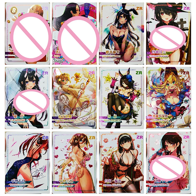 Редкие преломляющие флэш-карты ZR с героями аниме «богини», «сделай сам», Накано Мику, игрушки для мальчиков, коллекционные карты, подарки на день рождения