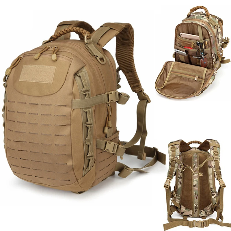 Мужской тактический рюкзак 25L, военный рюкзак для альпинизма, пешего туризма, спортивный рюкзак, школьная сумка для путешествий, кемпинга, д...