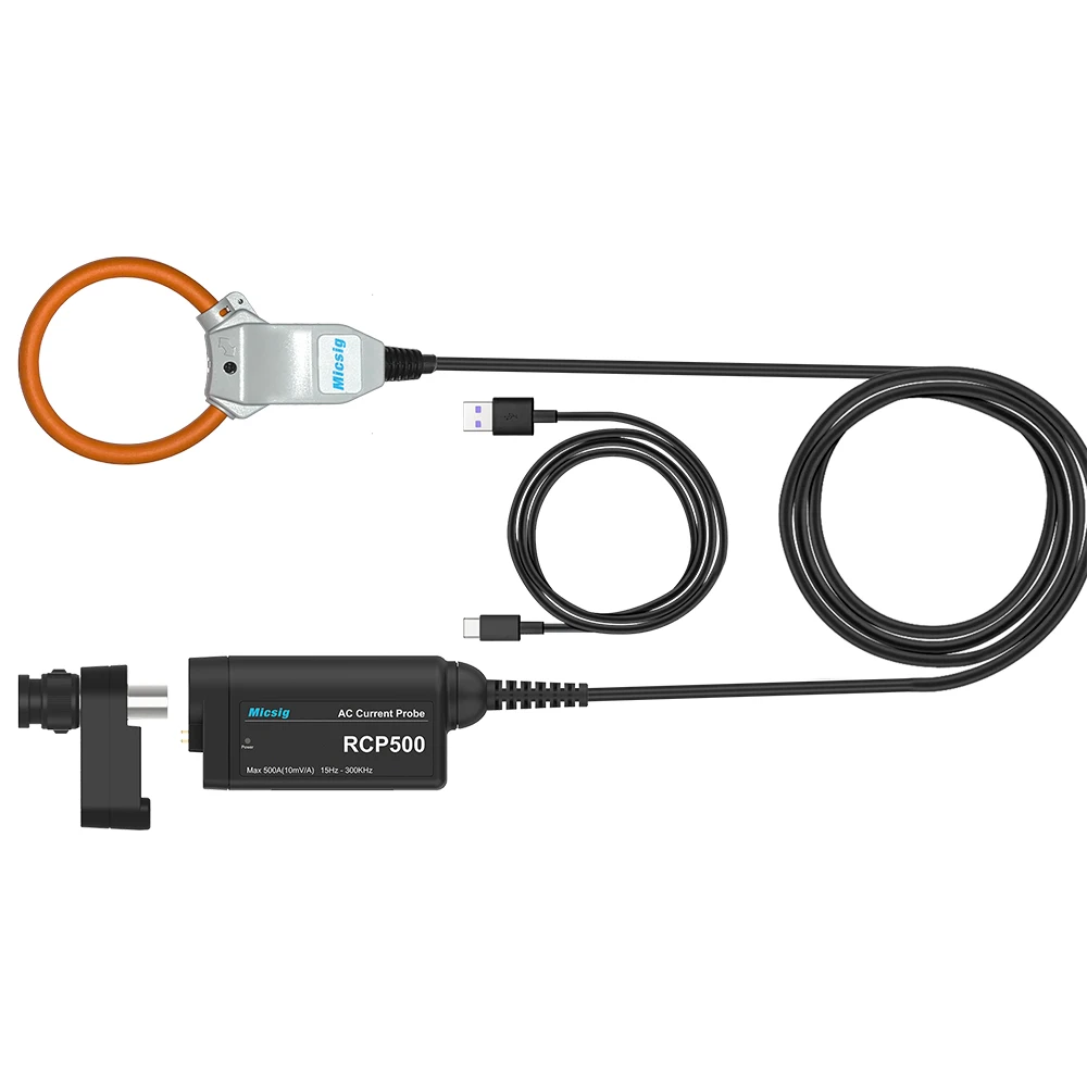 

Щуп осциллографа Micsig RCP500 USB 15 Гц-300 кГц, Высоковольтный дифференциальный комплект, аксессуары для измерения частоты затухания, 10 кВ переменного тока, среднеквадратичного значения 10 мВ/а