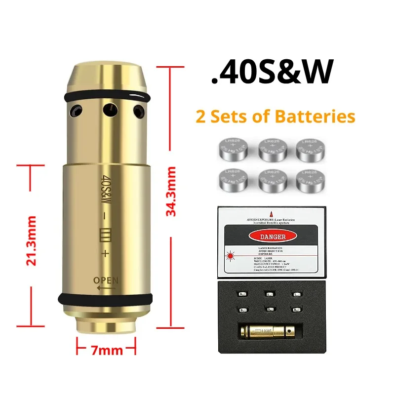

40SW 45ACP 38SPL 380ACP 9mm Training Bullet Laser Cartridge 9x19 9mmLuger for Dry Fire Training