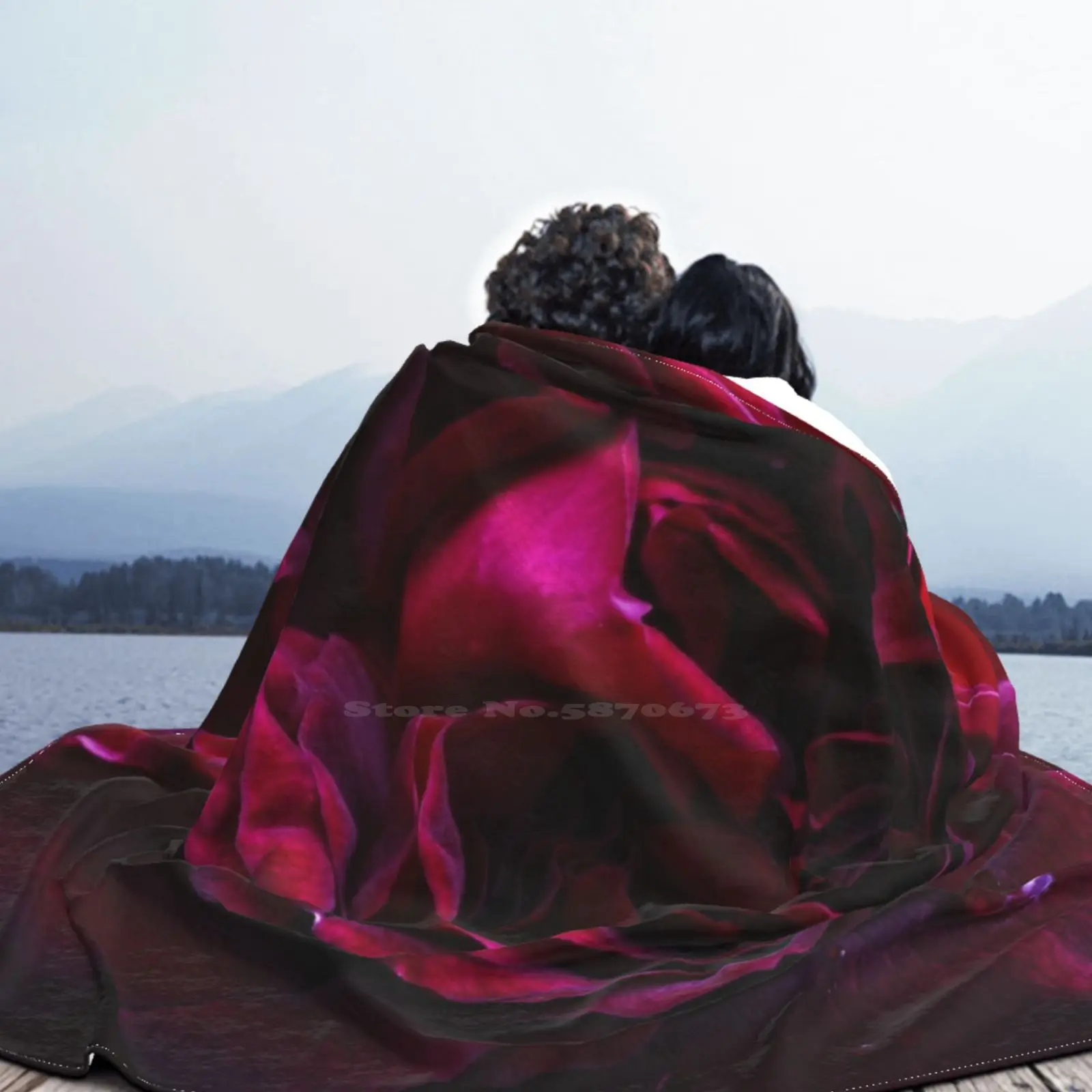 Мягкое теплое фланелевое одеяло с английской розой Munstead Wood Fashion английские розы