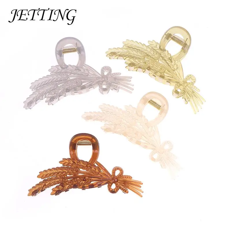 1Pcs Wheat Ear Acrylic Shark Claw Clips Jelly-colored Elegant Beautiful Hair Clip Hair Pins Hair Accessories For Women