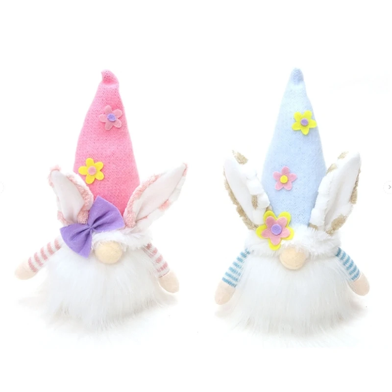 

Пасхальное украшение в виде гнома, весенний цветок, кролик, светильник, Шведский томат ручной работы, плюшевый праздничный домашний орнамен...