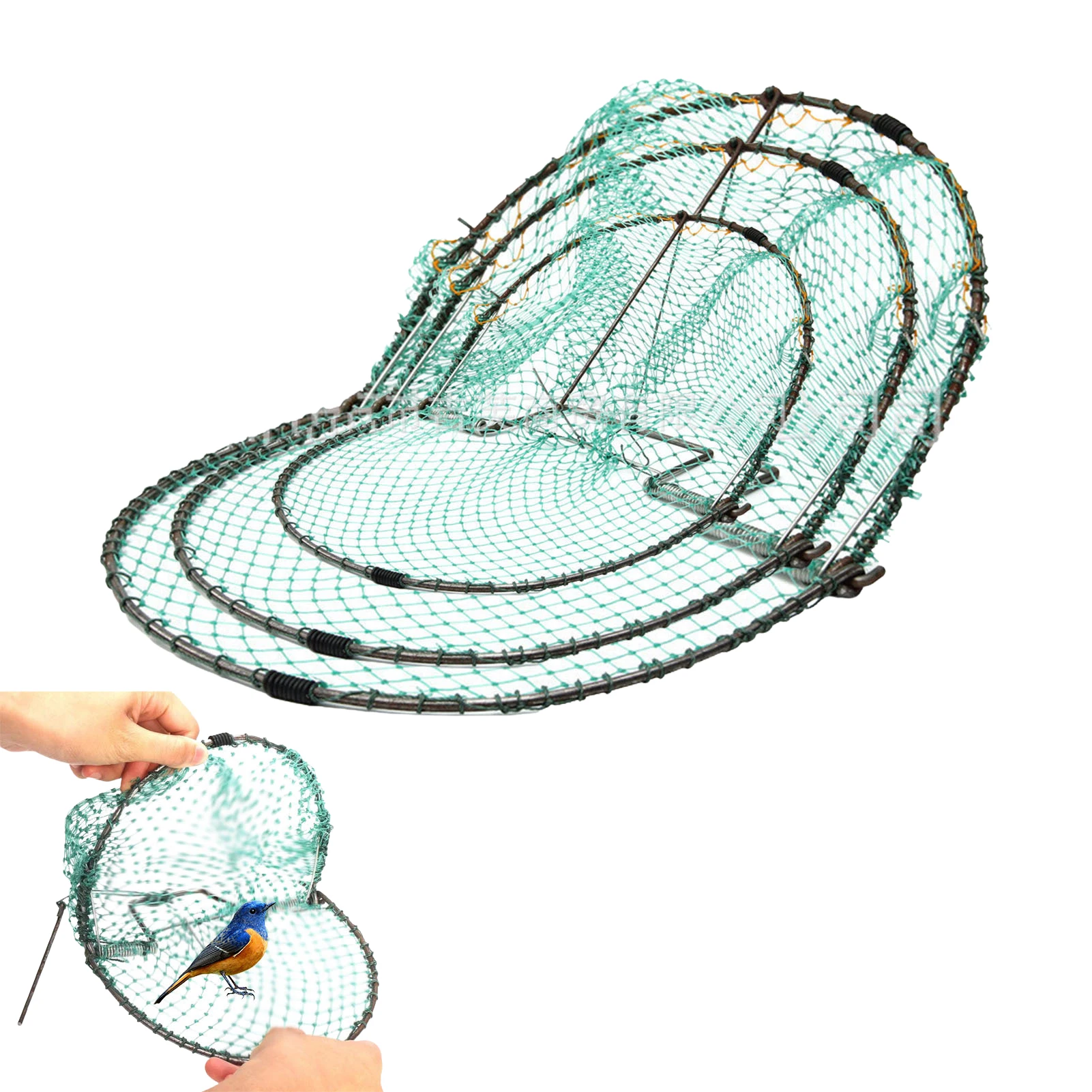 

4 Sizes Outdoor Tool Bird Net Trap Sparrow Pigeon Starling Birds Foldable Net Mesh Trap Hunting Tools 20cm For Outdoor Hunting