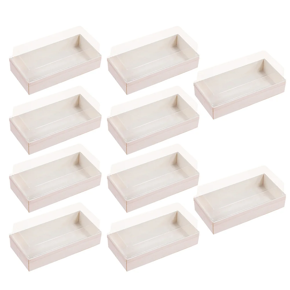 

10Pcs Sandwich Packing Box Muffin Holder Box Bakery Box Muffin Container Mooncake Gift Box Triangle Cake Box