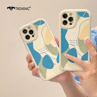 matte geometric solid phone case for xiaomi 12 11 10 lite funda for redmi note 10 5g 8 7 pro vintage silk print line soft covers