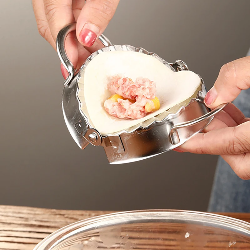 

Home Gadgets Sets Stainless Steel Dumpling Mold Manual Dumplings Machine Maker Convenience Tools Helper For Kitchen Accessories