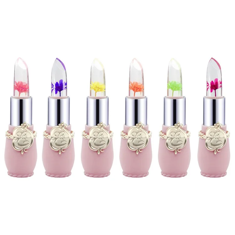 Водостойкая прозрачная железная помада, длинная яркая помада с изменением температуры и красными цветами