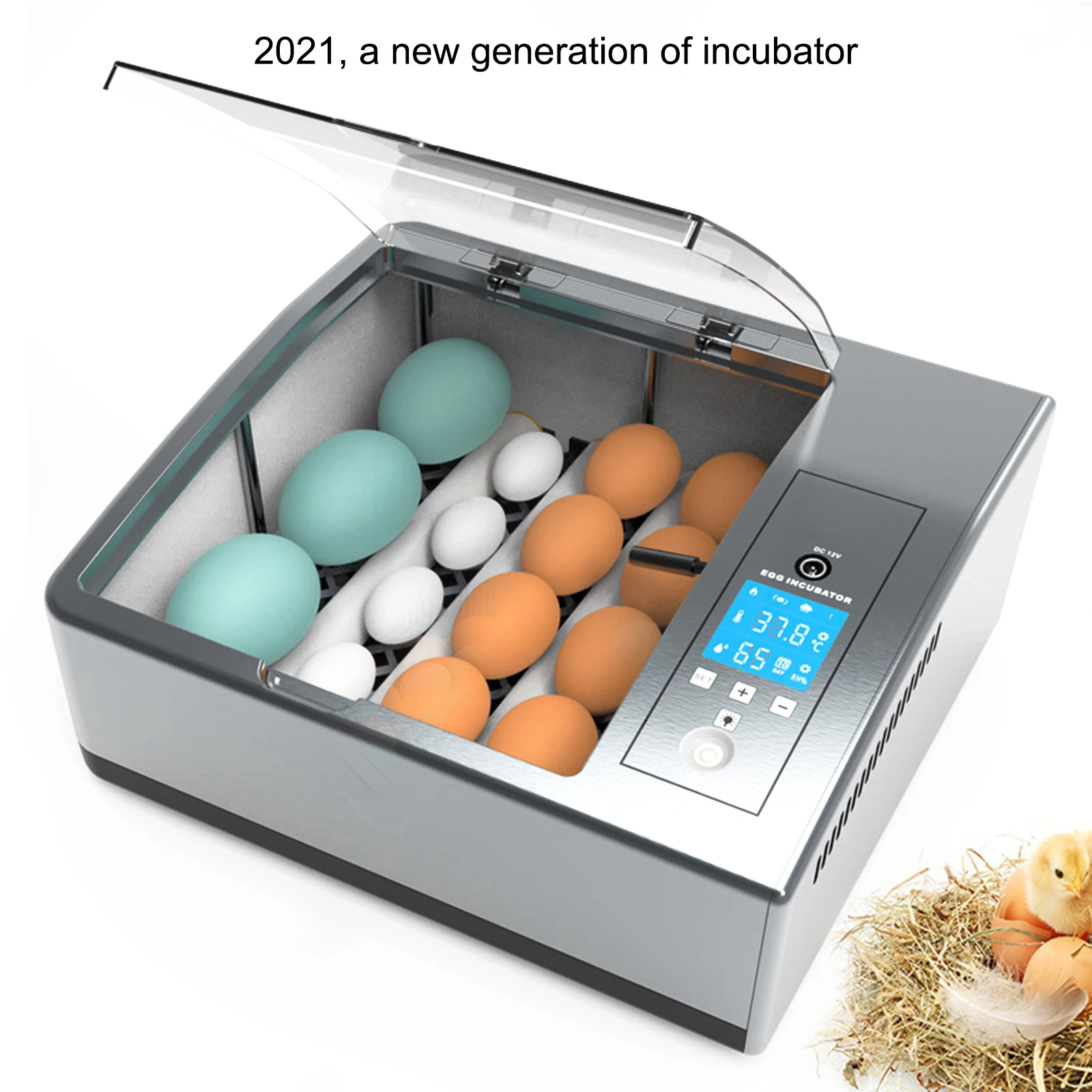 

16/24PCS Egg Incubator Fully Automatic Digital LED Egg Poultry Incubator Quail Chicken Duck Egg Hatching Equipment Incubator